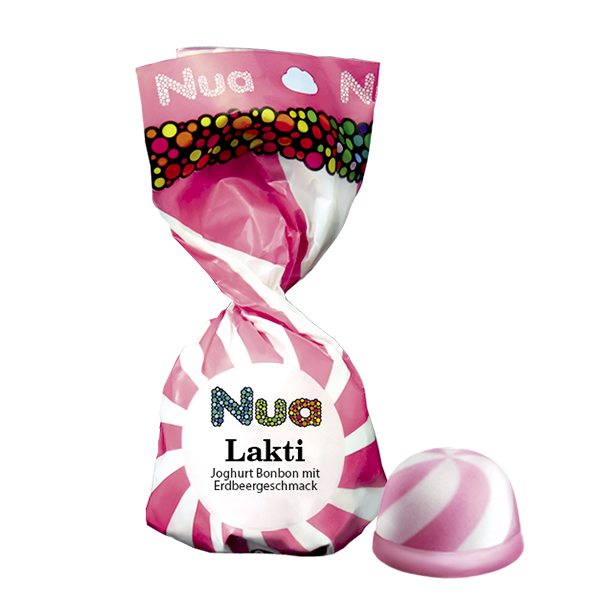 Конфеты глазированные Lakti Nua йогурт клубника и сливки