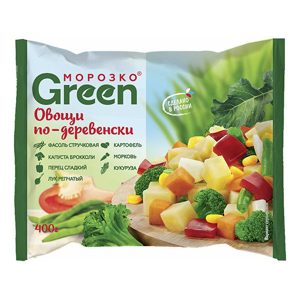 Овощи по-деревенски Green 400 г (Морозко)