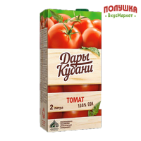 Сок Дары Кубани томатный с солью 2 л пэт