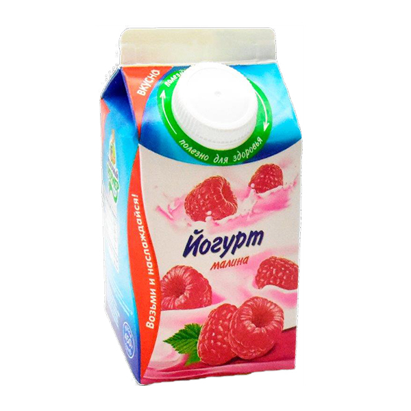 Йогурт Молочный фермер малина 2.5% 450 г пюр пак