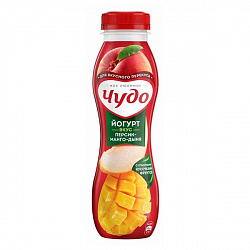 Йогурт питьевой Чудо персик манго дыня 1.9% 260 г