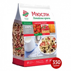 Мюсли Вишневый сад Алтайские кранчи с красными ягодами 350г (Тополь)