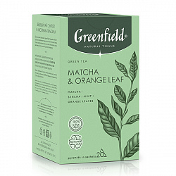 Чай зеленый Greenfield с мятой и листьями апельсина 20*1.8г (Орими)