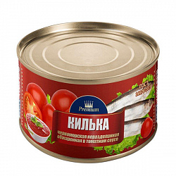 Килька черноморская обжаренная в томатном соусе 240г ж/б (Маримолоко)