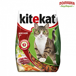 Корм для кошек сухой Kitekat мясной пир 350гр (Марс-корма)