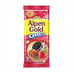 Шоколад молочный Альпен Гольд со вкусом клубники и печенья 90г (KRAFT FOODS)
