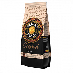 Кофе зерновой Черная карта Crema 200гр (Штраус)