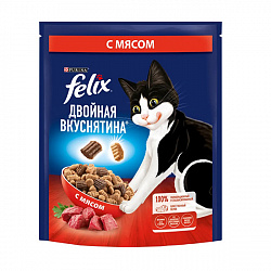 Корм для кошек Felix Двойная Вкуснятина с мясом 200гр (Нестле корма)
