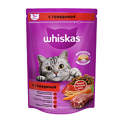 Корм для кошек Whiskas подушечки с паштетом говядина 350гр (Марс-корма)