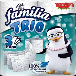 Туалетная бумага Familia Trio 3сл 4рул белая (Hayat)
