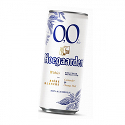 Пивной напиток Hoegaarden пшеничное безалкогольное 0.33л ж/б (Сан ИнБев)