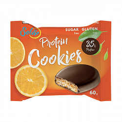 Печенье протеиновое Protein cookies глазированное апельсин 60г (Биофарм)